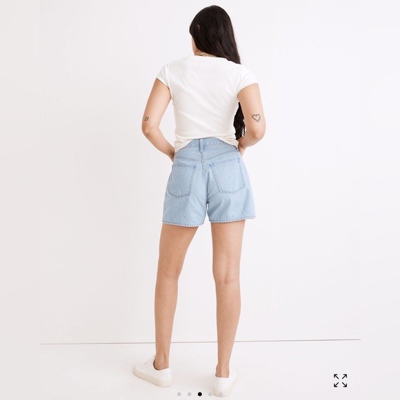 Madewell Blue Jean Shorts High-Waisted Relaxed Fit - Picture 3 of 13